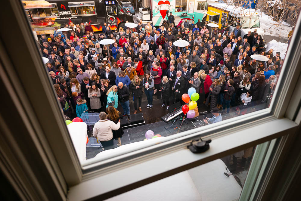 (Trent Nelson | The Salt Lake Tribune) A crowd on hand for the ribbon cutting as Encircle: LGBTQ+ Family and Youth Resource Center opens its second location in Salt Lake City on Friday February 8, 2019.