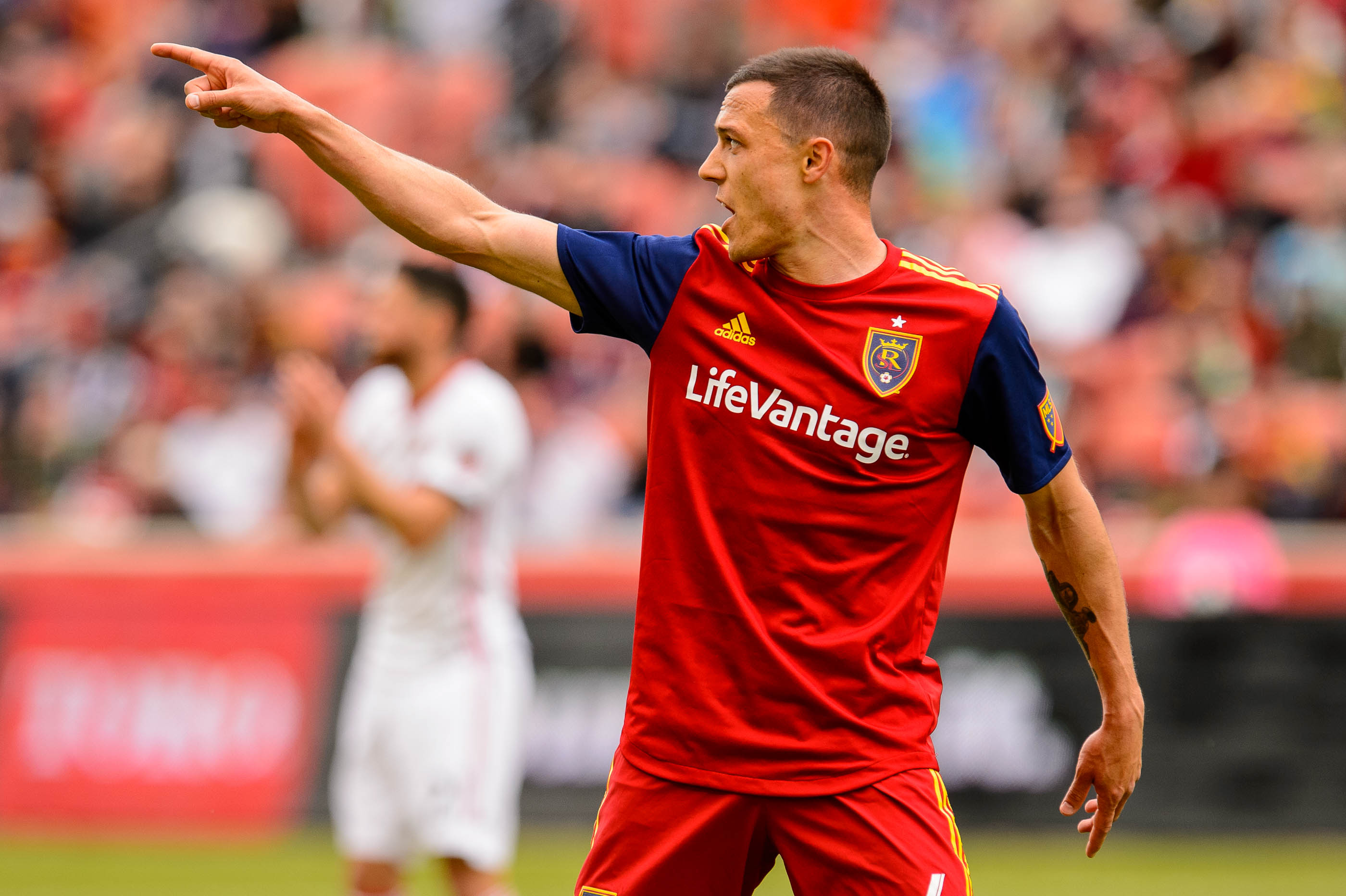 (Trent Nelson | The Salt Lake Tribune) Real Salt Lake defender Donny Toia (4) as Real Salt Lake hosts Toronto FC, MLS Soccer at Rio Tinto Stadium in Sandy on Saturday May 18, 2019.