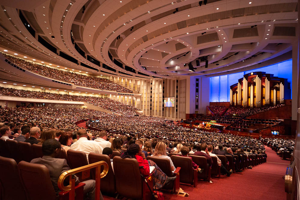 (Trent Nelson | The Salt Lake Tribune) The morning session of the189th Annual General Conference of The Church of Jesus Christ of Latter-day Saints in Salt Lake City on Sunday April 7, 2019.