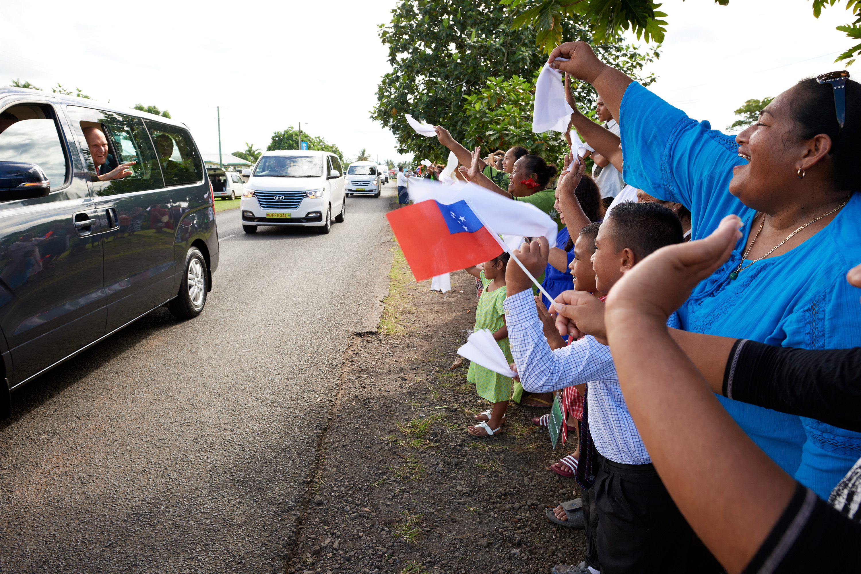 (Photo courtesy of The Church of Jesus Christ of Latter-day Saints) Samoans welcome President Russell M. Nelson of The Church of Jesus Christ of Latter-day Saints. About 42 percent of Samoans belong to the Utah-based faith.