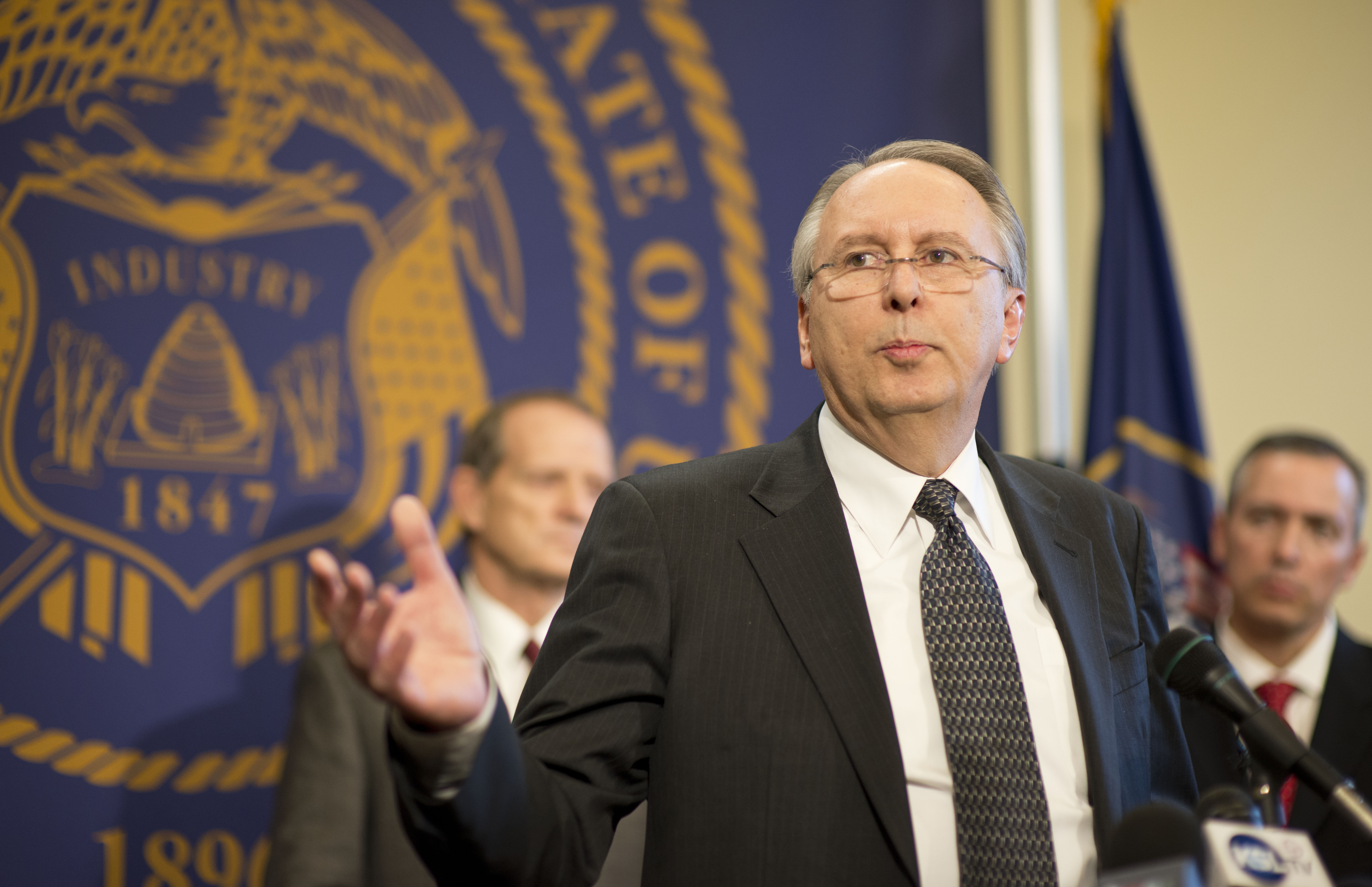 (Lennie Mahler | Tribune file photo) Rich McKeown, executive chair of Count My Vote, speaks to the media in a press conference announcing a deal between his group and lawmakers at the Capitol, March 2, 2014.