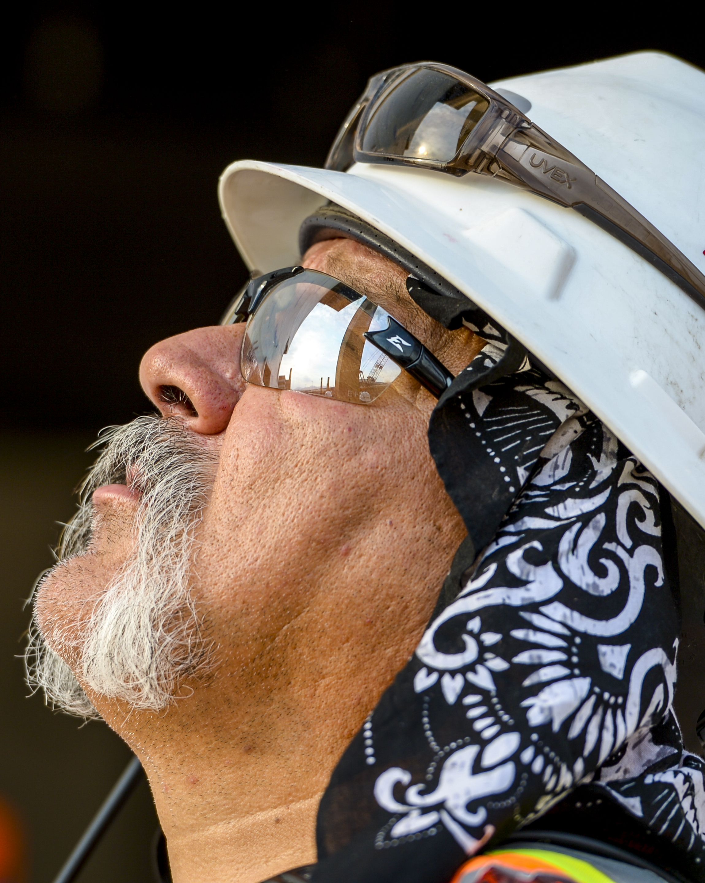Leah Hogsten | The Salt Lake Tribune Henry Flores, Salt Lake City International Airport worker on Wednesday, August 1, 2018. The first phase construction of the $3.6 billion project is hitting the halfway mark Ñ and large new buildings and elevated roadways are more easily seen. Nearing completion is the new concourse for aircraft gates, an enclosed new terminal, the steel skeleton of a new ÒgatewayÓ building, a new five-story parking garage and elevated roadways. 
