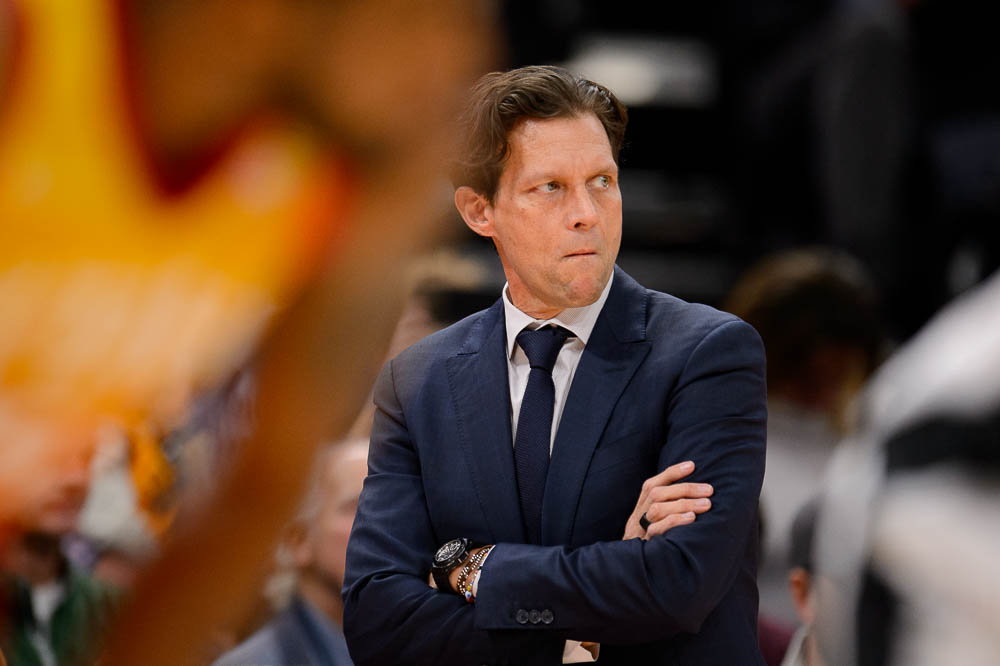 (Trent Nelson | The Salt Lake Tribune) Utah Jazz head coach Quin Snyder as the Utah Jazz host the San Antonio Spurs, NBA basketball in Salt Lake City on Saturday Feb. 9, 2019.