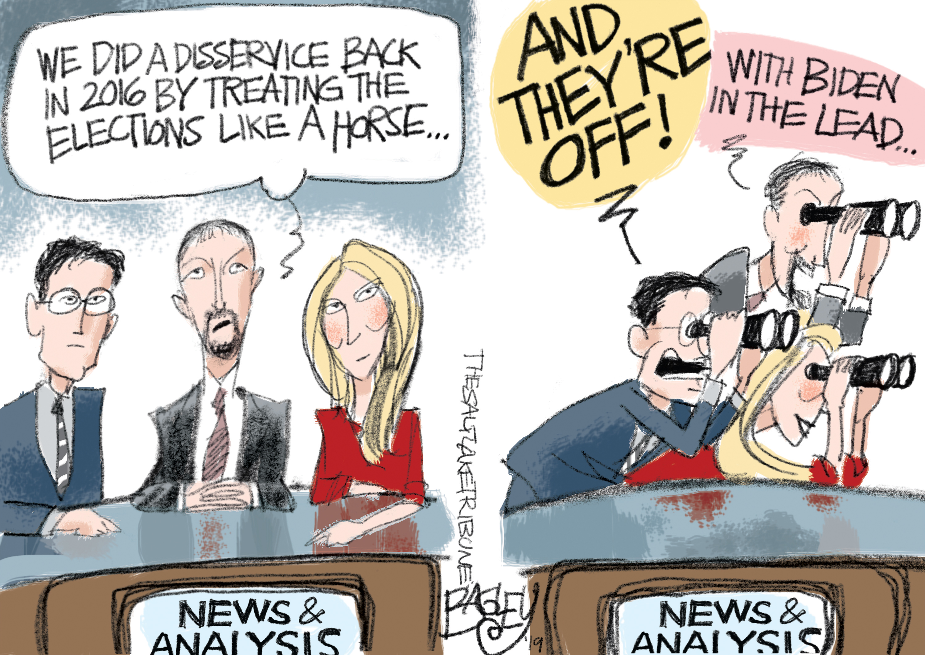 (Pat Bagley | The Salt Lake Tribune) This Pat Bagley cartoon titled "Fatuous News" appears in The Salt Lake Tribune on Wednesday, May 1, 2019.