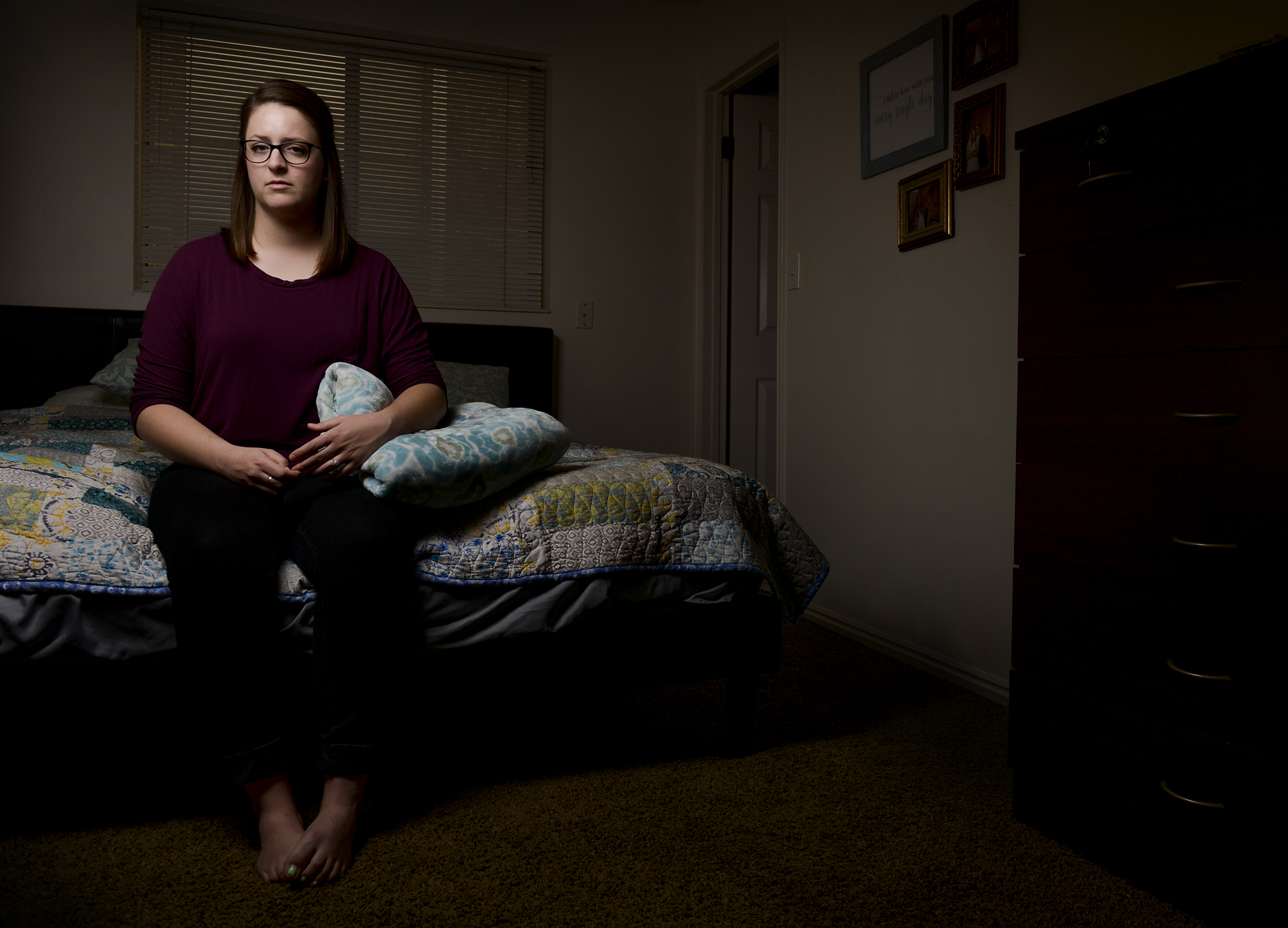 (Leah Hogsten | The Salt Lake Tribune) "I've got to get out, I've got to get help," thought Maddy Cicotte as she ran naked into the streets of Cochabamba, Bolivia, to escape a sexual assault in June 2016 while serving a mission for The Church of Jesus Christ of Latter-day Saints. Cicotte, pictured April 25, 2018 in Provo, still tries to find her own way of dealing with her depression and anger stemming from that day. To cope, Cicotte says she goes on a cleaning spree, or holes up in the bedroom she shares with her husband.