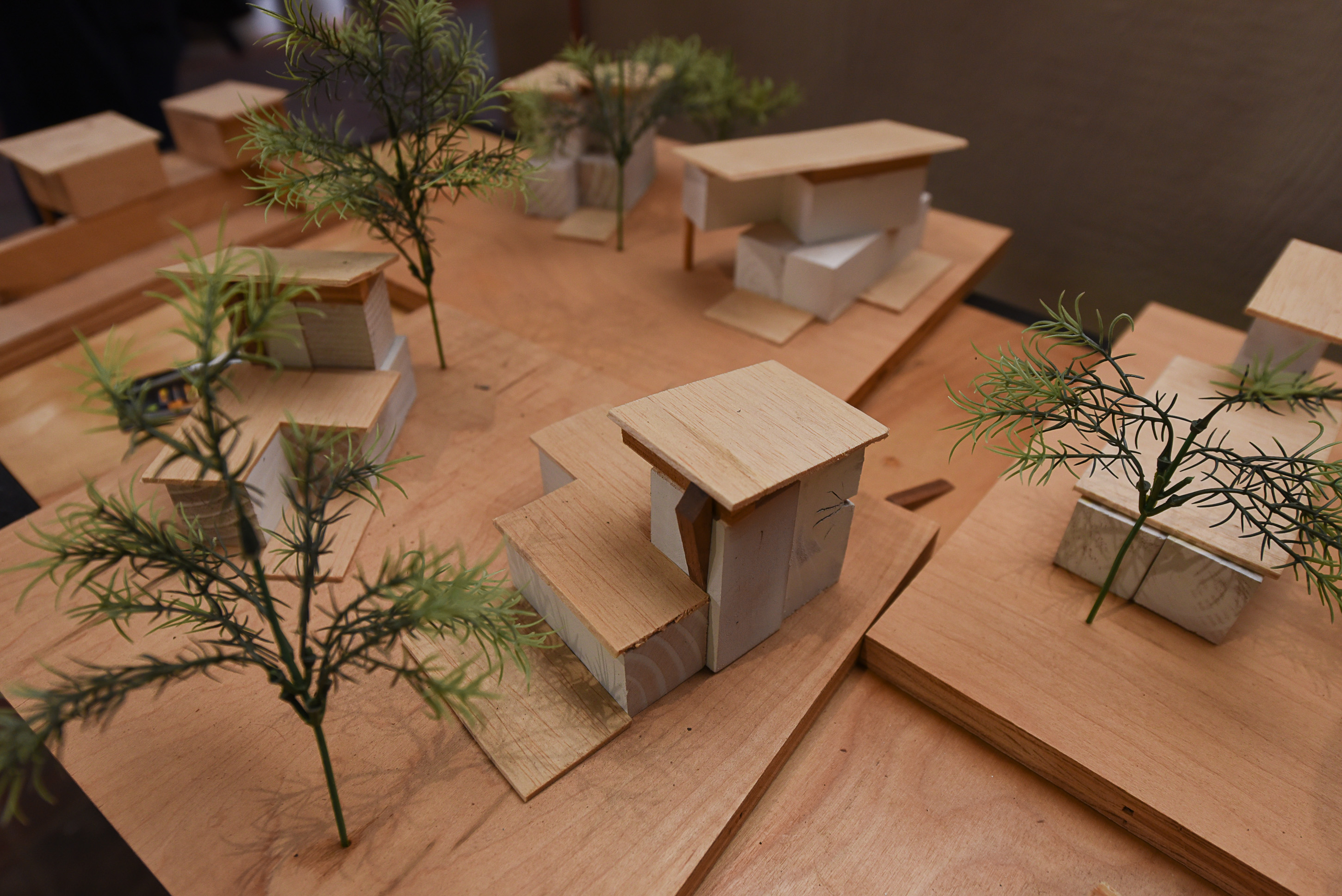 (Francisco Kjolseth | The Salt Lake Tribune) Small models reveal the ongoing process as Our Homes, Our Voices, a campaign to bring more attention to the affordable housing crisis across the country showcases one of the solutions being presented by small house specialist Jeff White in Sat Lake City on Wed. May 2, 2018. 