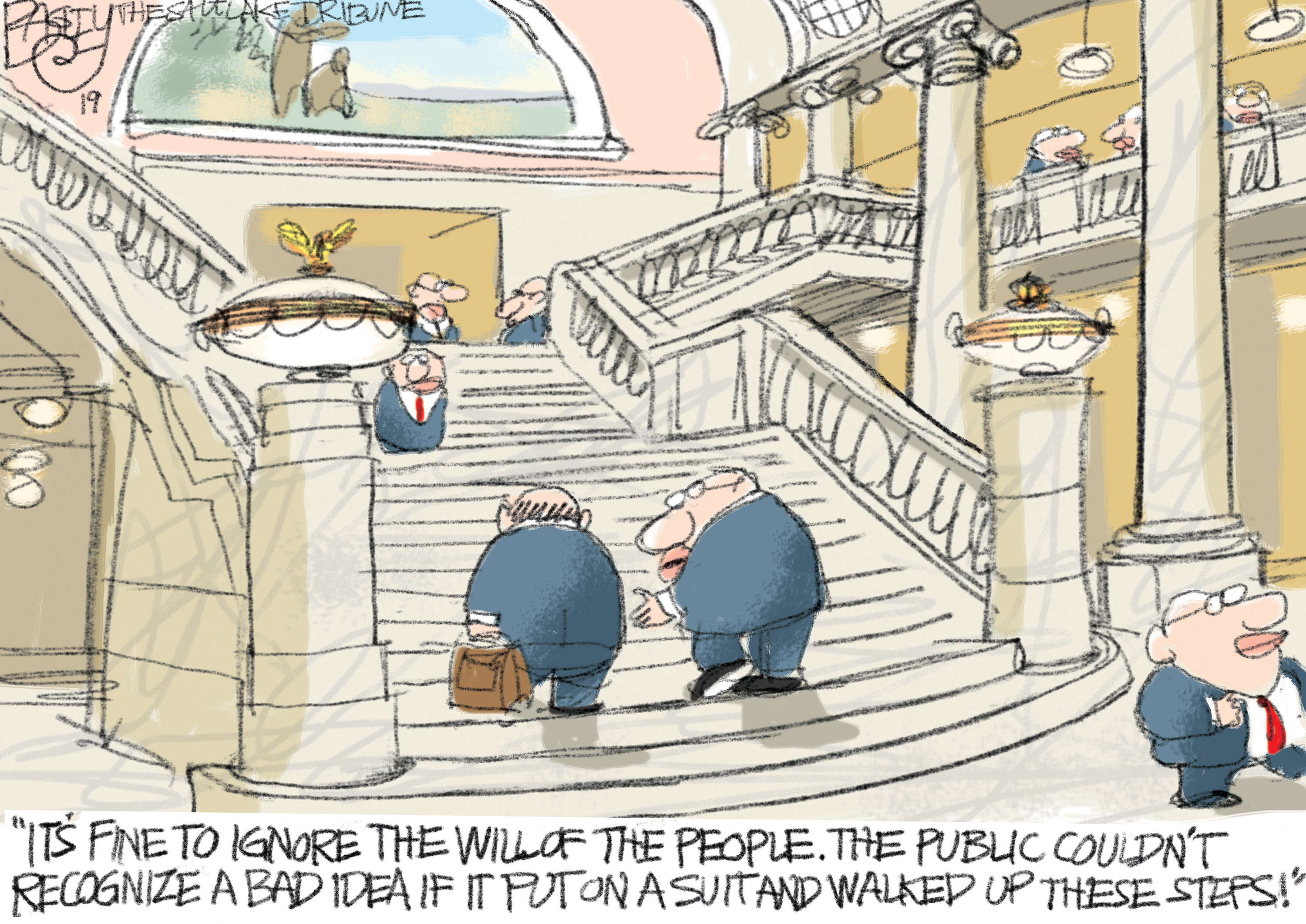(Pat Bagley | The Salt Lake Tribune) This Pat Bagley cartoon, titled “The Will of the People,” appears in The Salt Lake Tribune on Tuesday, Jan. 29, 2019.