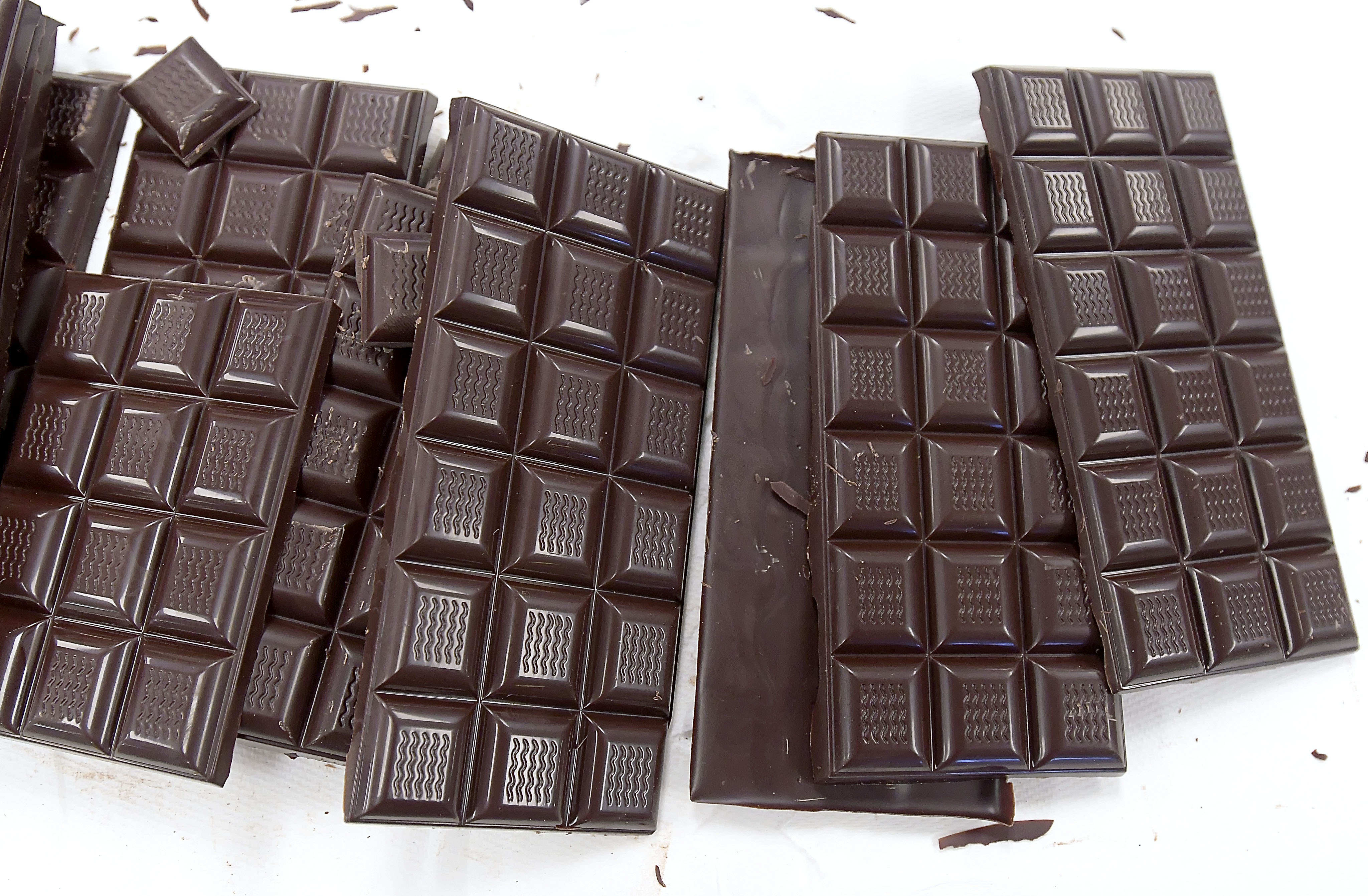 (Eli Lucero | The Herald Journal) Chocolate bars sit on a table at the Aggie Chocolate Factory on Tuesday in Logan.
