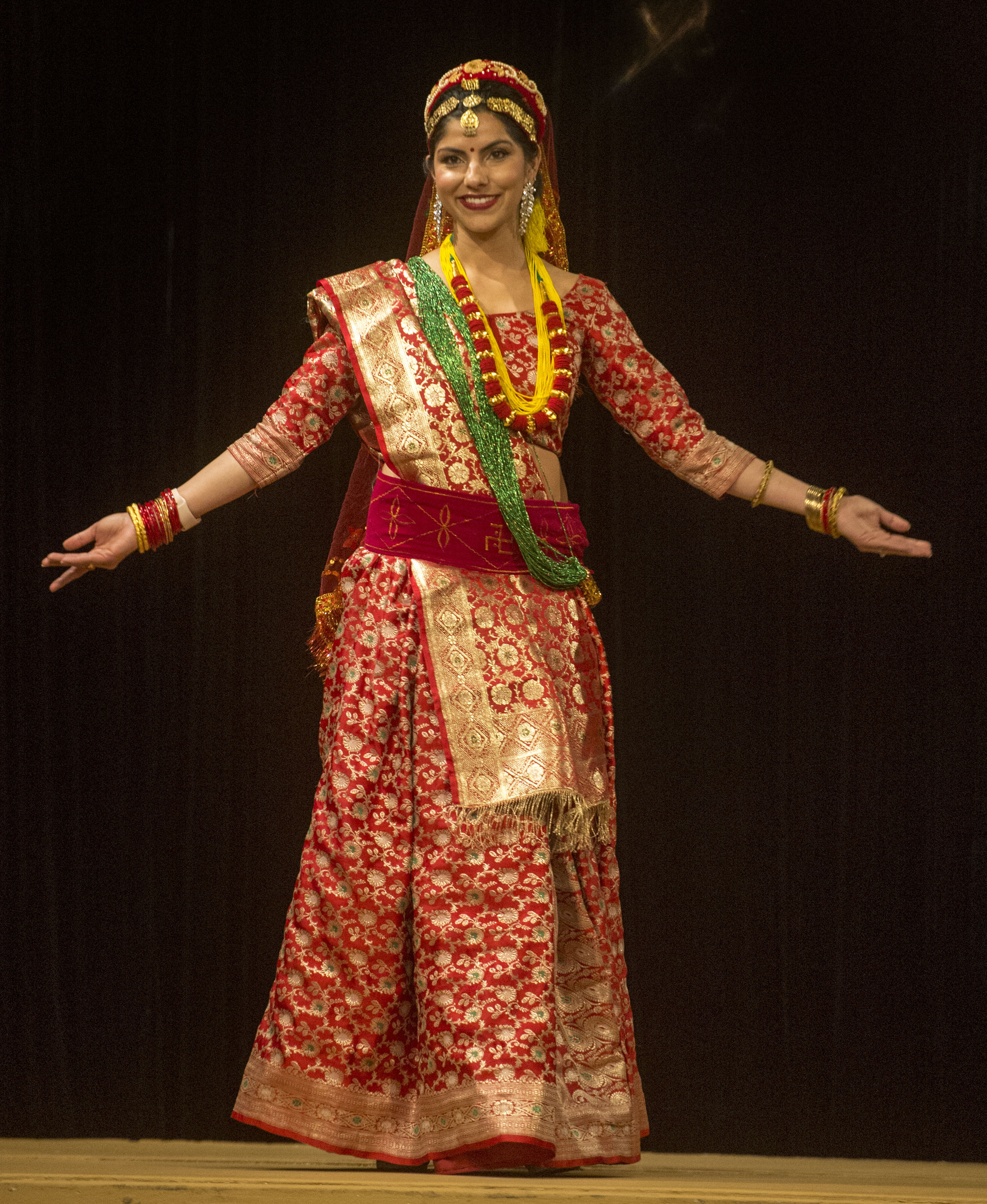 (Rick Egan | The Salt Lake Tribune) Anju Sharma models an outfit from Nepal, at the 8th Annual Women of the World Fashion Show. The fashion show fund is raiser for the non-profit that seeks to help refugees settle in a new culture. Wednesday, March 7, 2018. 
